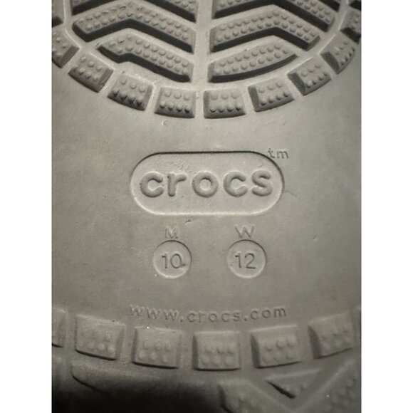 Crocs Croc Baya Band Slip On Clogs Mens 10 Womens 12 Iconic Comfort‎ Gray - Picture 8 of 8